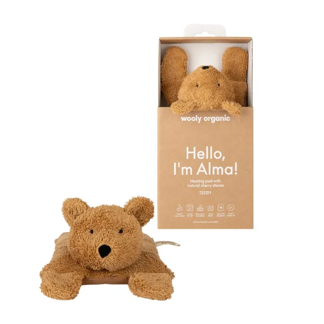 Wooly Organic Teddy cuscino termico noccioli ciliegia