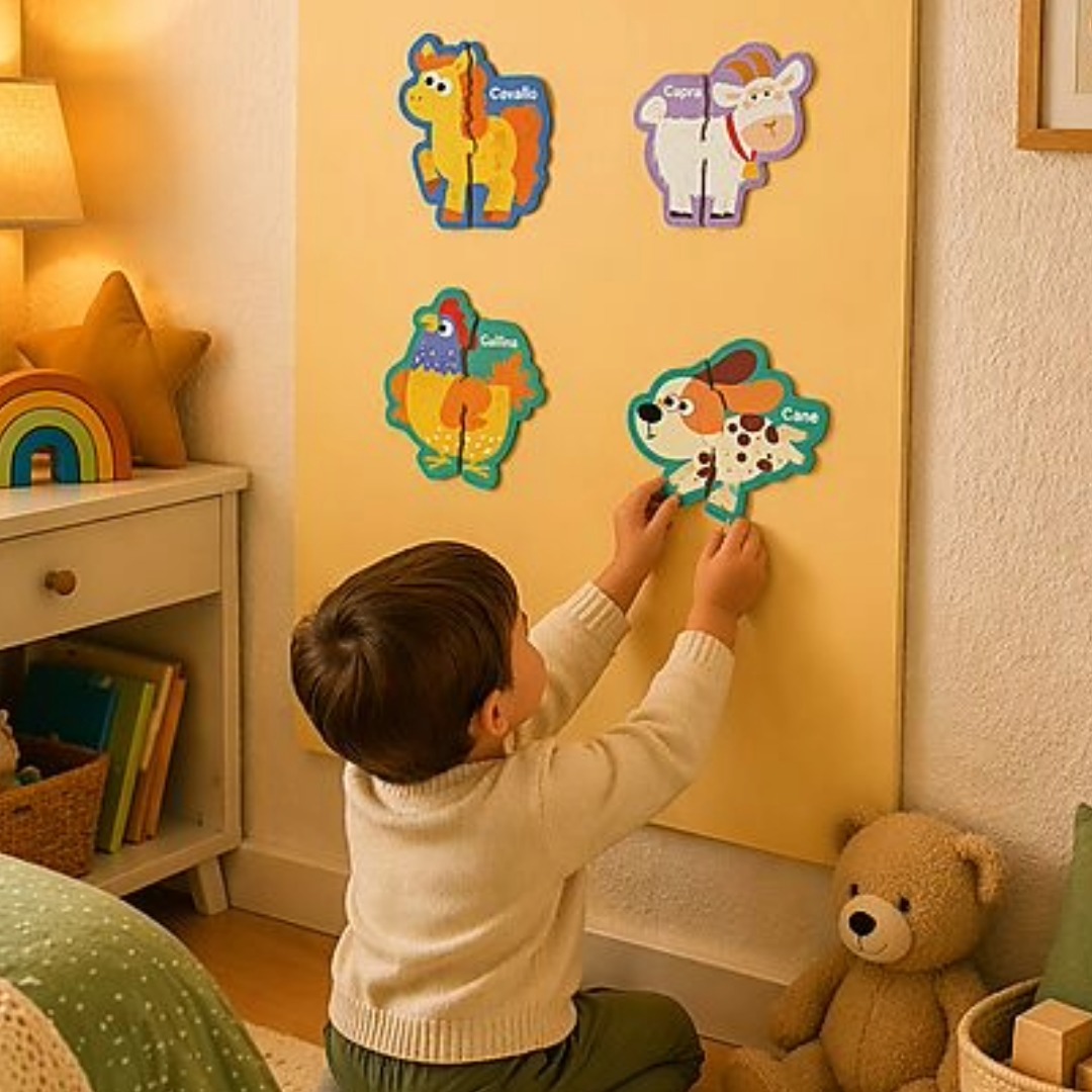 Family Nation MagneKids puzzle magnetico 30 pezzi animali