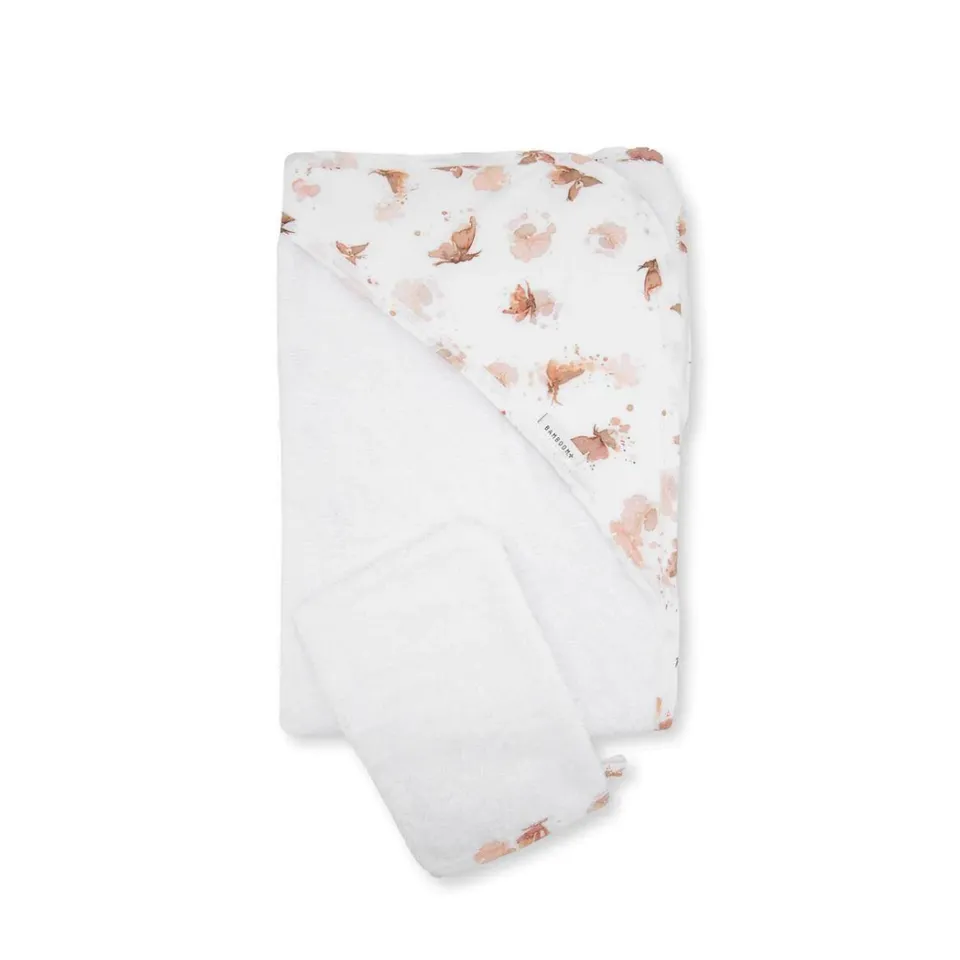 Bamboom Honey asciugamano neonato con guanto 75x75 bambù