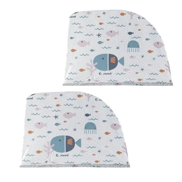 Jané Parasole Auto Finestrino L Blu Set 2 Pezzi UV30+