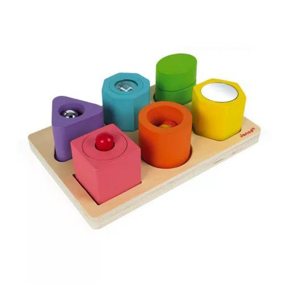 Janod Puzzle 6 Cubi Sensoriali in Legno da 1 Anno