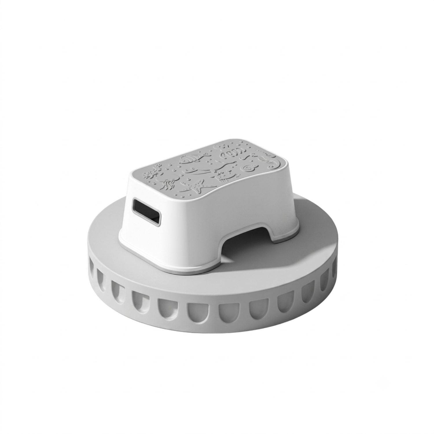Wonderlife Pedana da bagno antiscivolo Grey