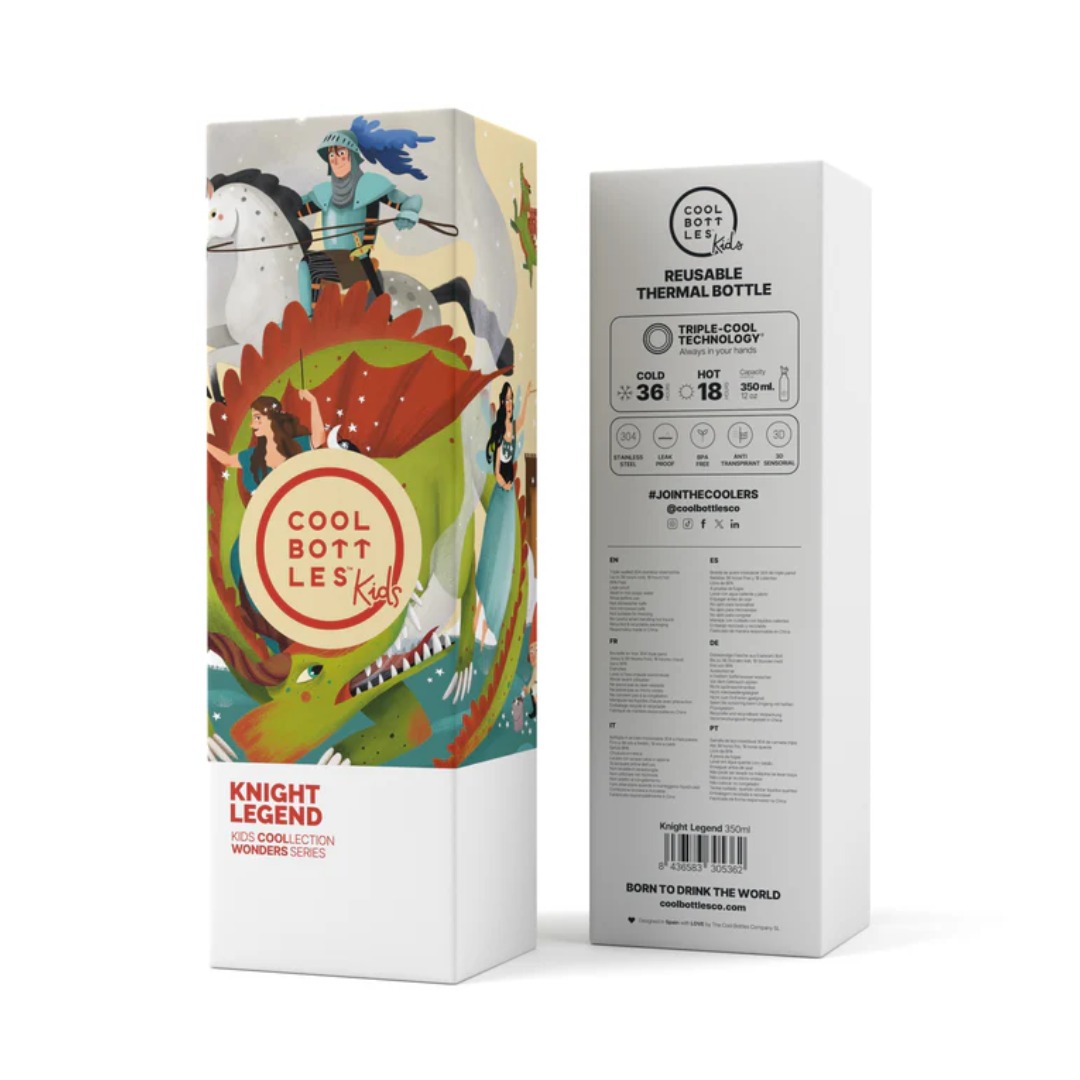 Cool Bottles Kids bottiglia termica acciaio 350 ml cannuccia
