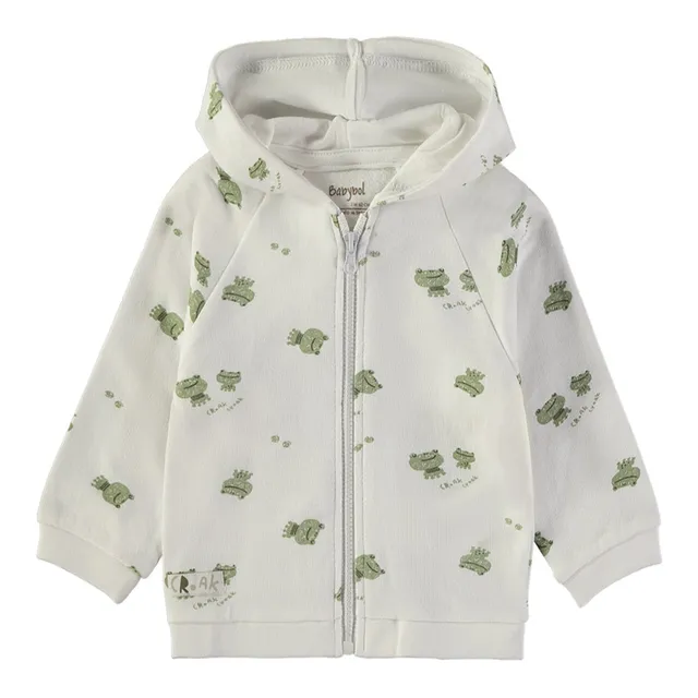 Wonderlife Croak 160064 felpa neonato zip cotone kaki