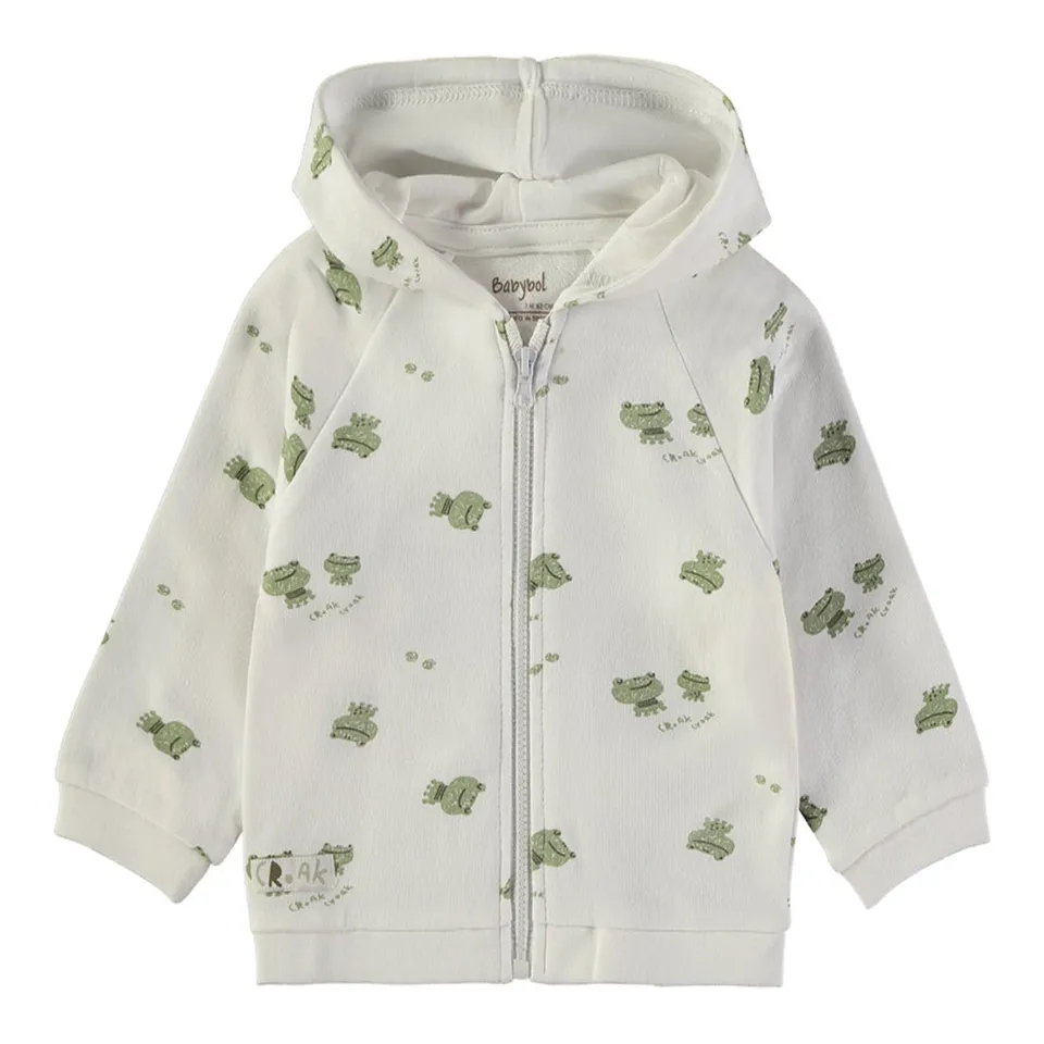Wonderlife Croak 160064 felpa neonato zip cotone kaki