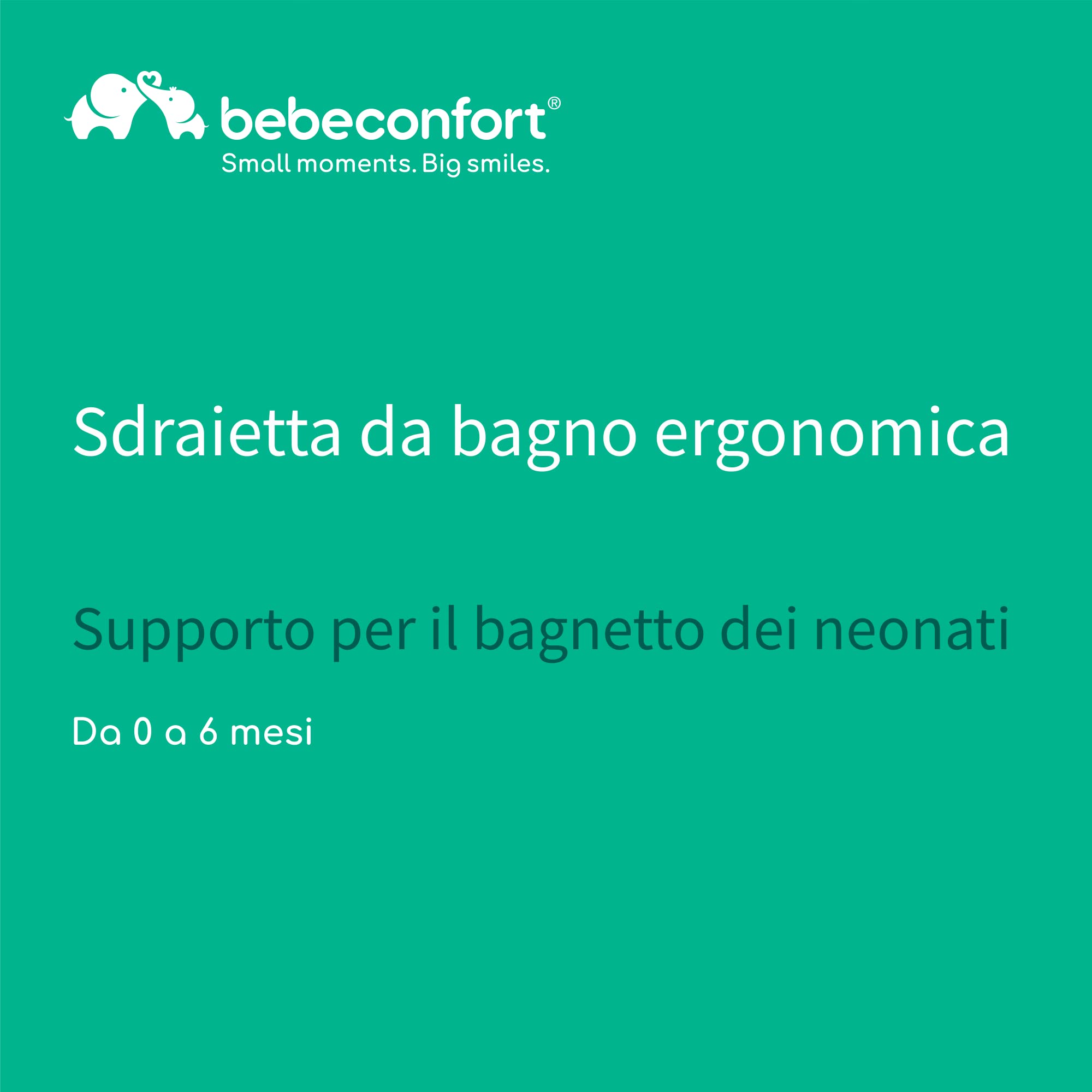 Bebé Confort Sdraietta Bagnetto Ergonomica Bianco Lime 0-6 mesi antiscivolo