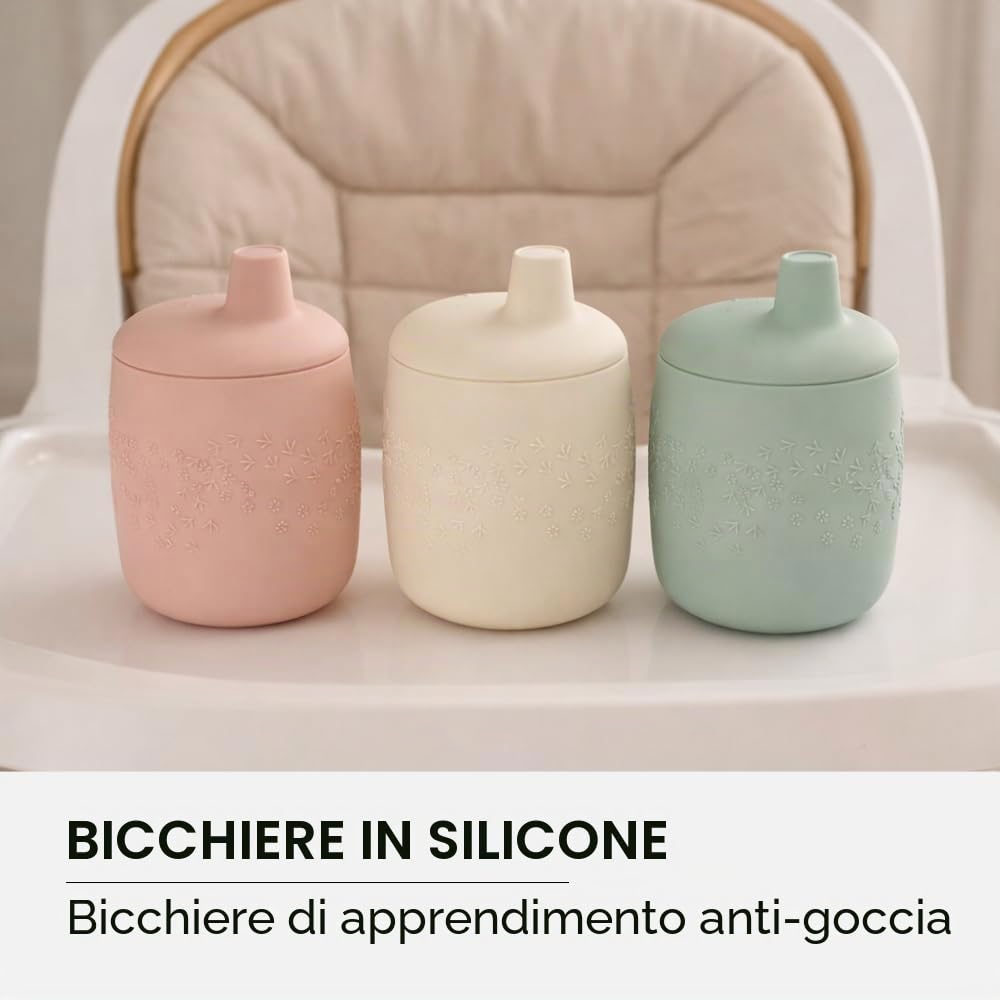 Jané Bicchiere Apprendimento Silicone Sand Antigoccia