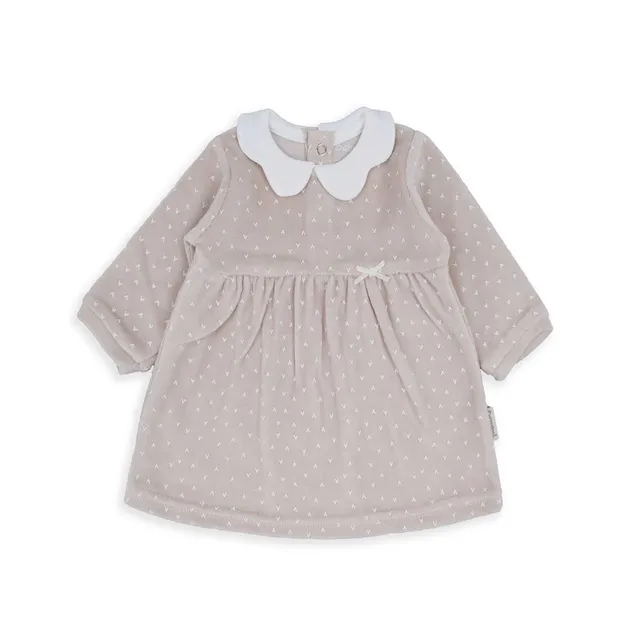 Wonderlife Ribbon 250081 vestito neonata beige fiocco