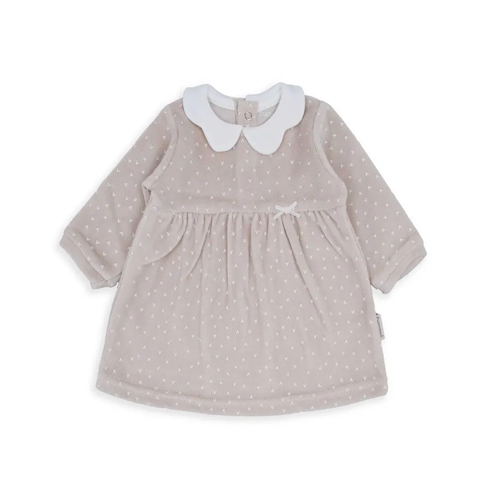 Wonderlife Ribbon 250081 vestito neonata beige fiocco