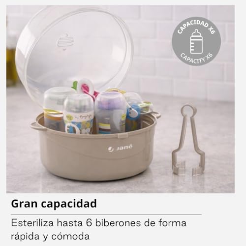 Jané sterilizzatore microonde 6 biberon grigio