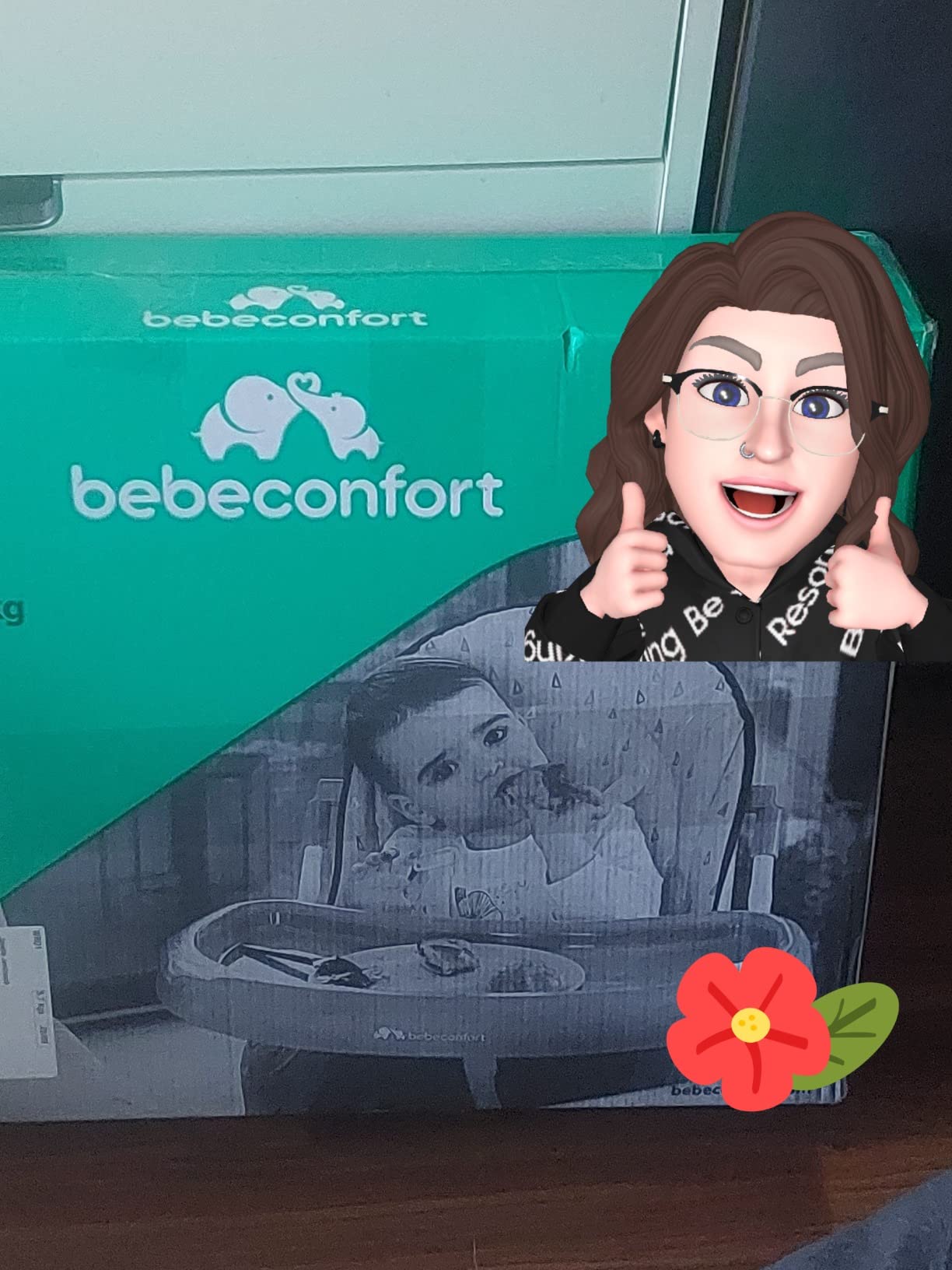 Bebé Confort Kanji seggiolone pappa Warm Grey pieghevole