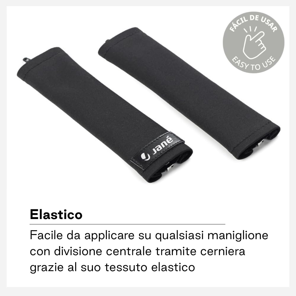 Jané Copertura Maniglione passeggino Nero set 2 pezzi con zip