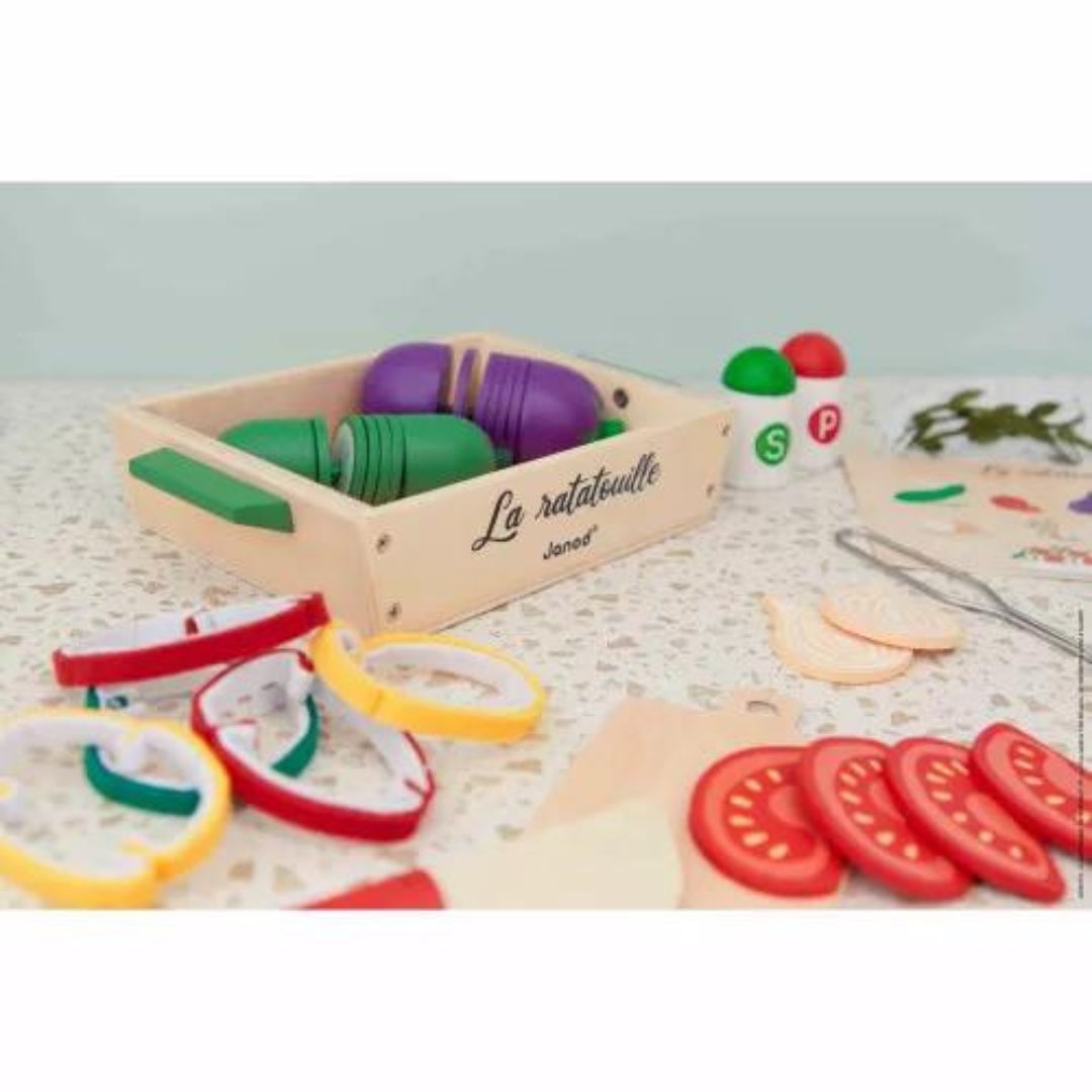 Janod set ratatouille gioco cucina legno 32 accessori