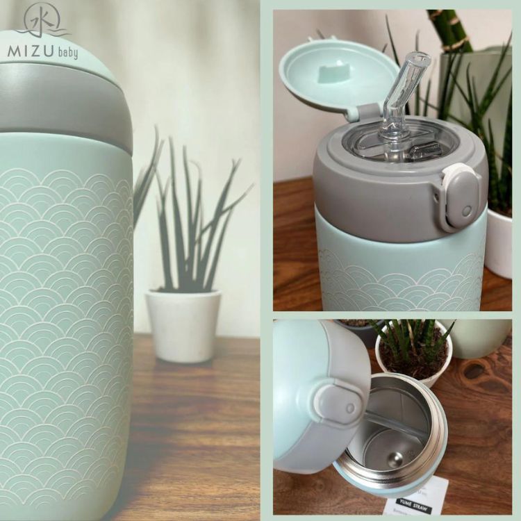 Mizu Baby Yume Straw thermos 430 ml borraccia acciaio