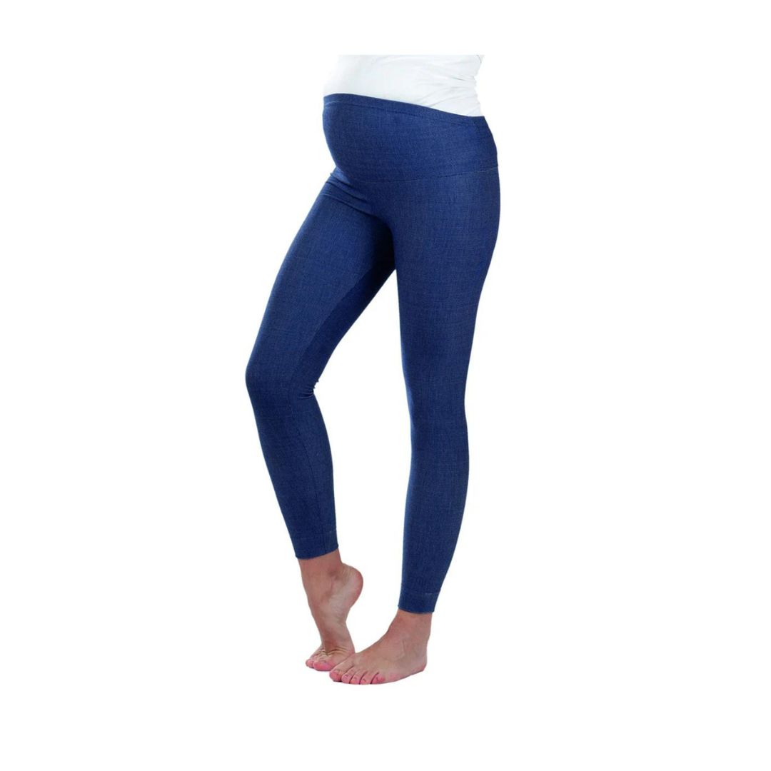 Premamy M1462 Leggings Premaman Effetto Jeans Cotone