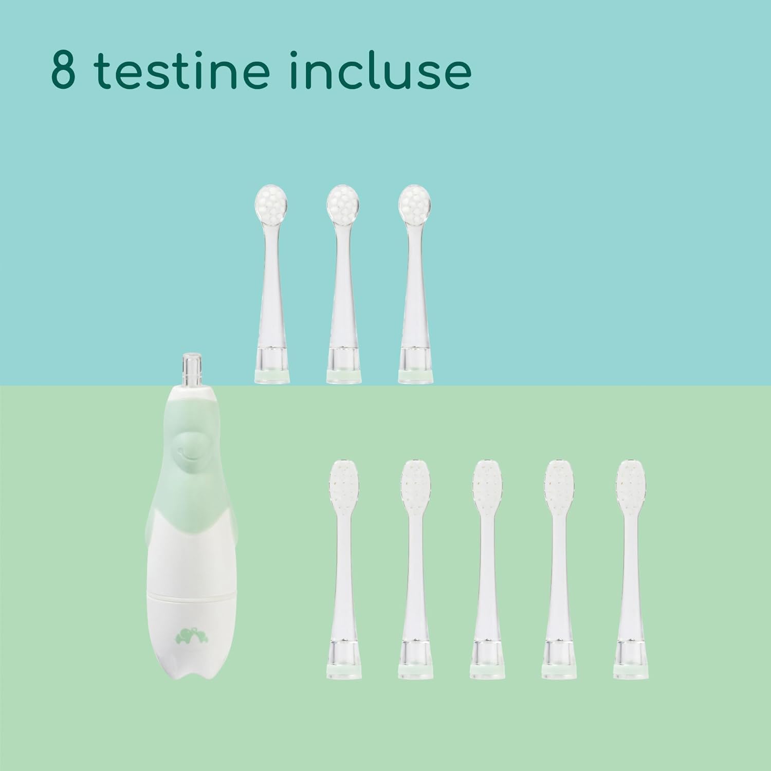Bebé Confort spazzolino elettrico bambini 18 mesi 8 testine