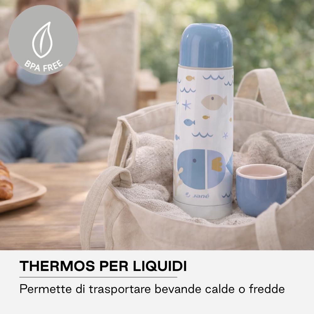 Jané Thermos Liquidi 50 cl Acciaio Inox Blu 10 Ore