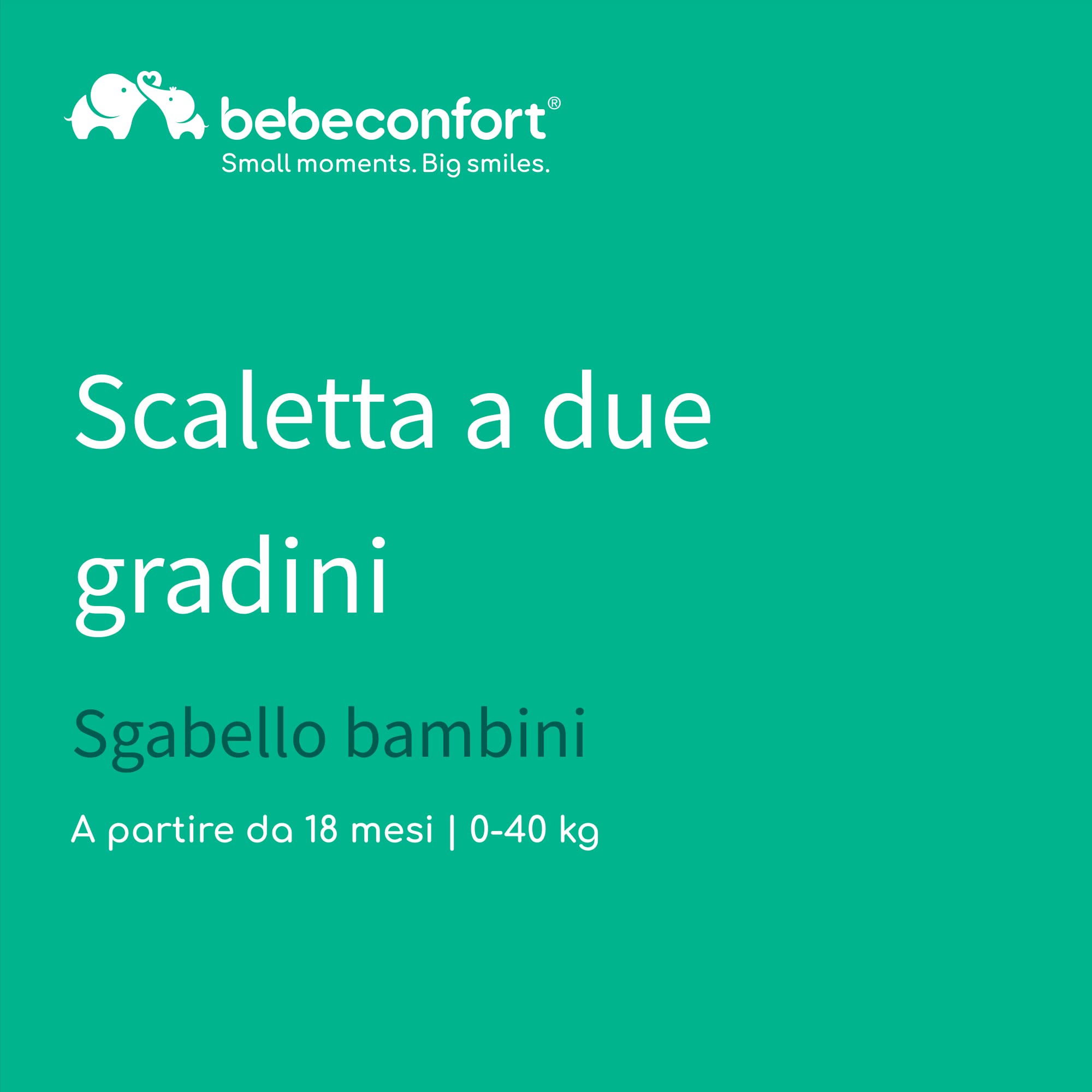 Bebé Confort Scaletta Due Gradini Bianco Lime 40 kg