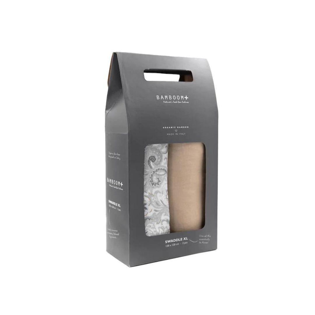 Bamboom Swaddle XL mussole bambù 120x120 2 pezzi