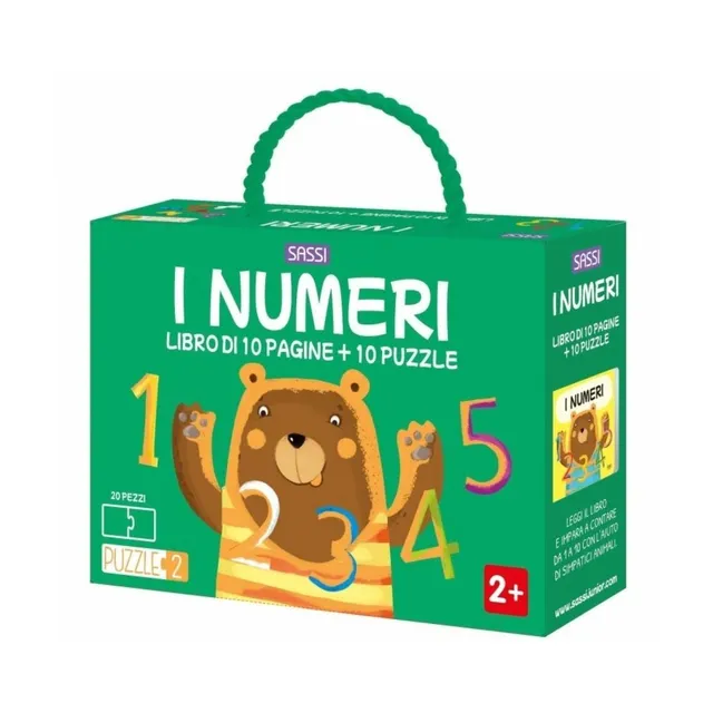Sassi Puzzle 2 I Numeri libro puzzle bambini 10 coppie