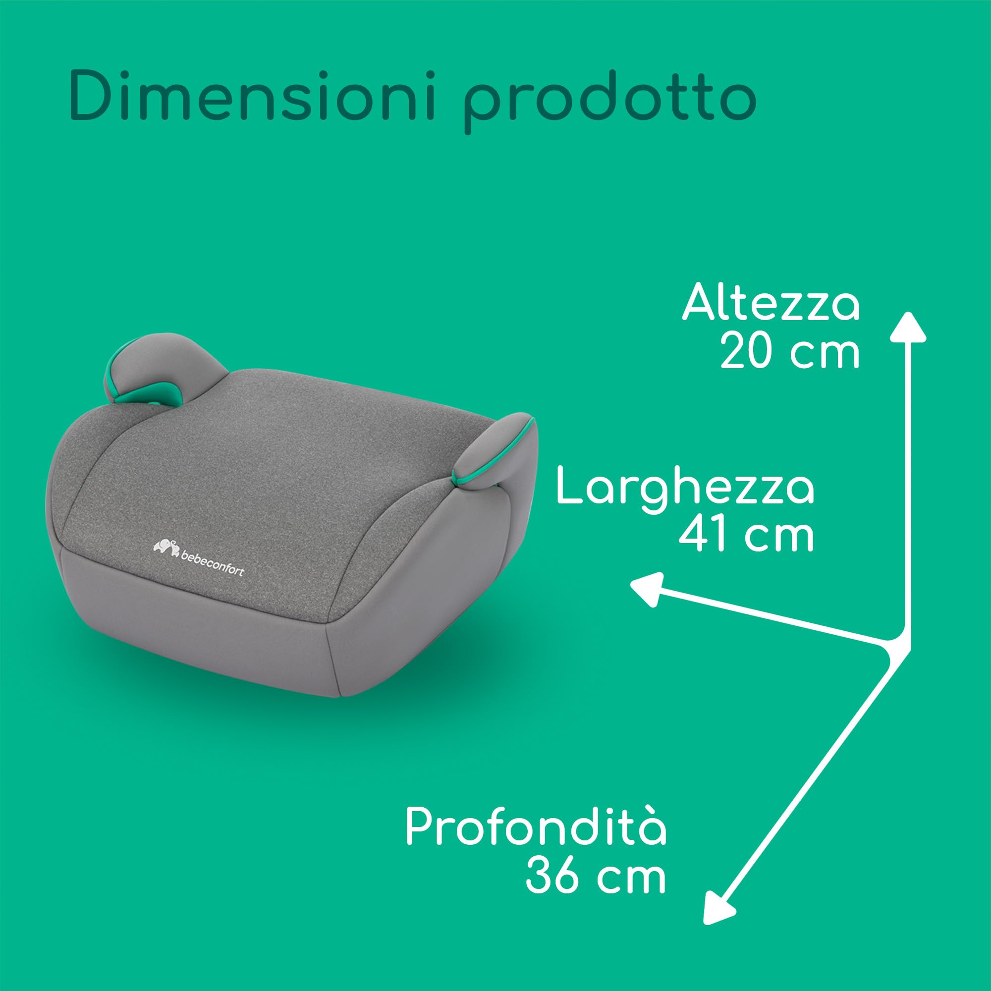 Bebé Confort Manga i-Safe alzatina Tinted Grey