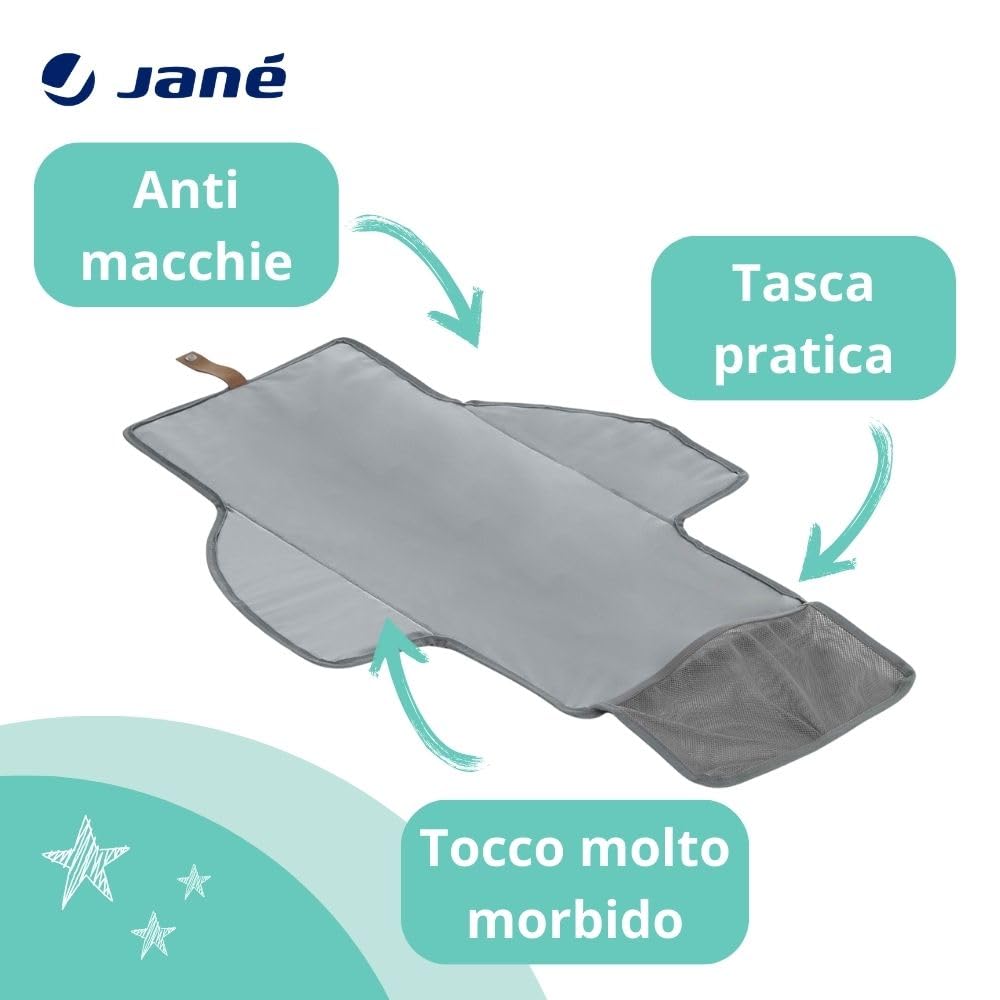 Jané Fasciatoio Portatile Tulip Azzurro con Tasca