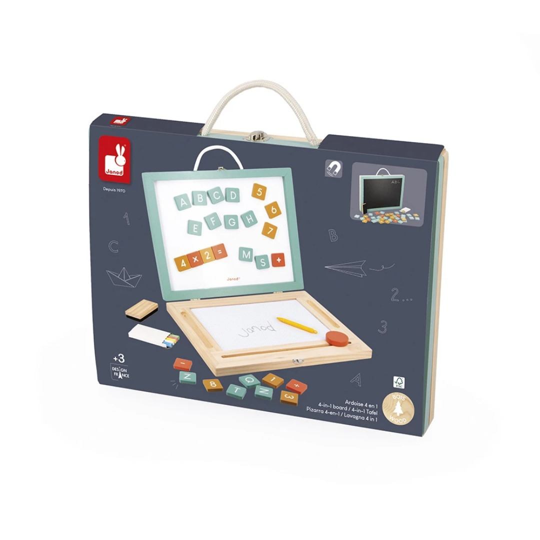 Janod Lavagna Valigetta 4in1 Bambini in Legno