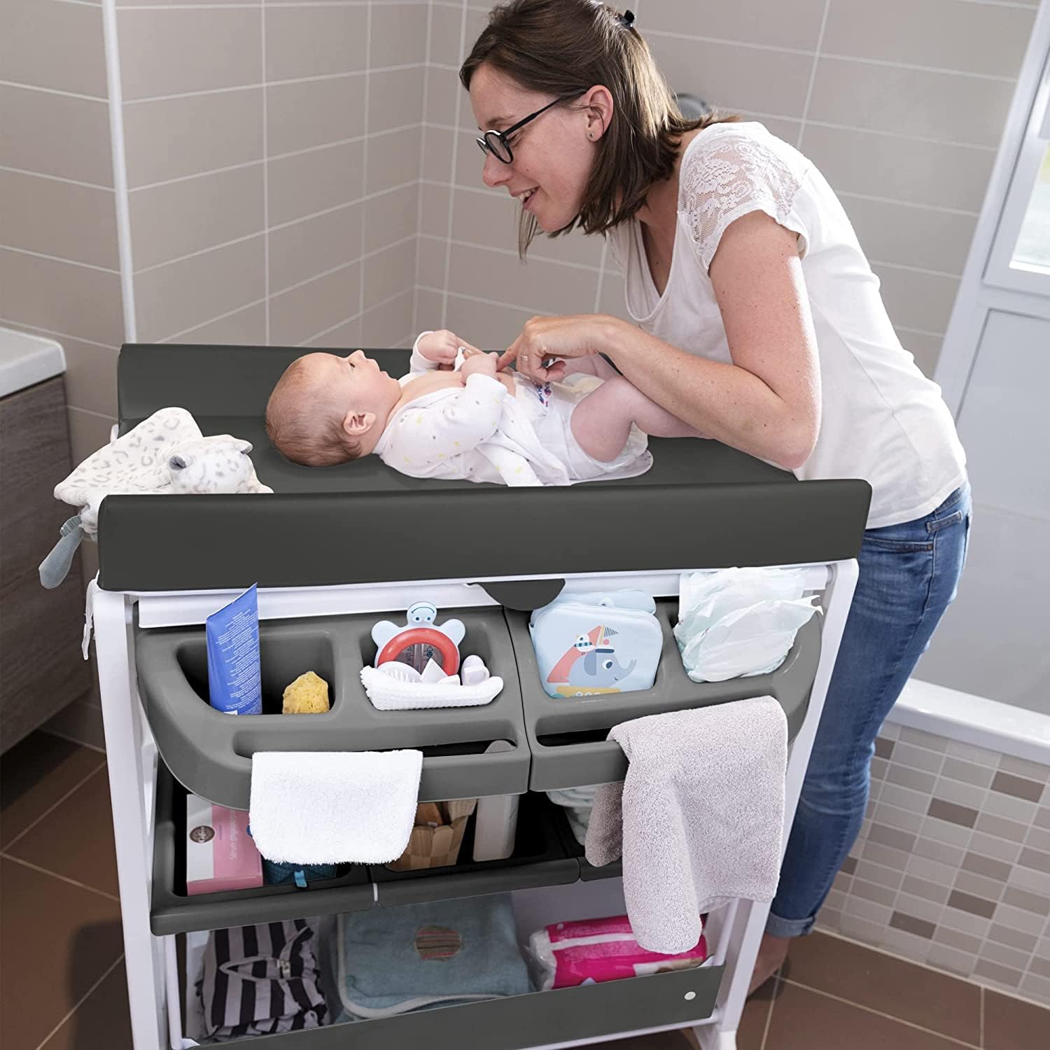 Bebé Confort Dolphy fasciatoio con bagnetto Grey Mist 2 in 1