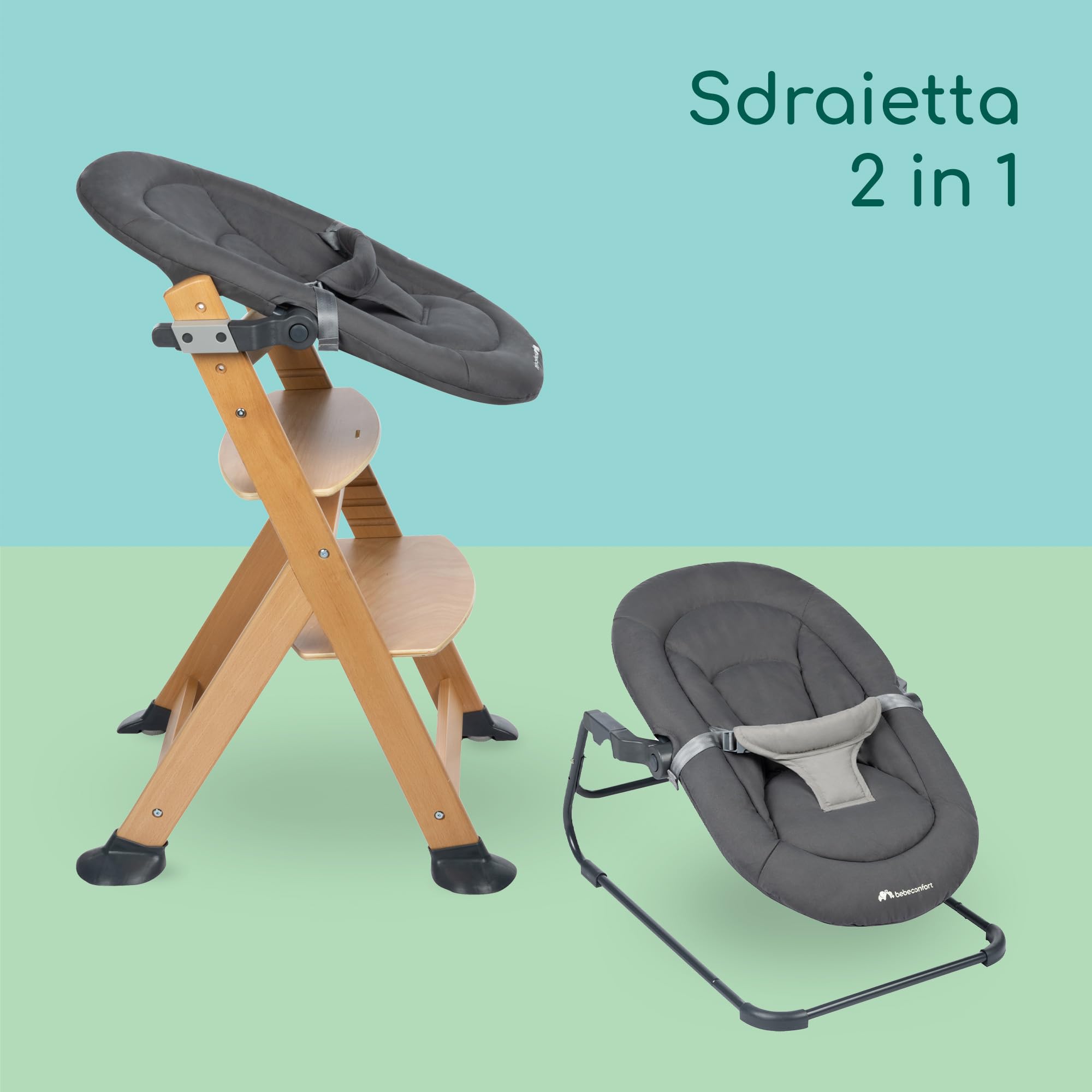 Bebé Confort Timba Baby 2 in 1 Sdraietta Tinted Graphite