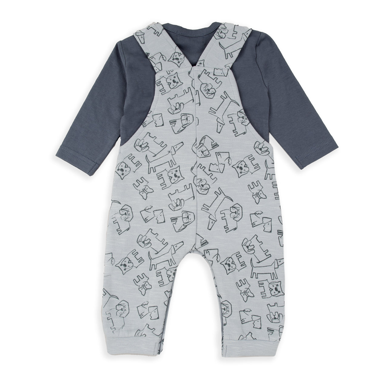 Wonderlife Doggies 250838 completo 2 pezzi salopette cotone