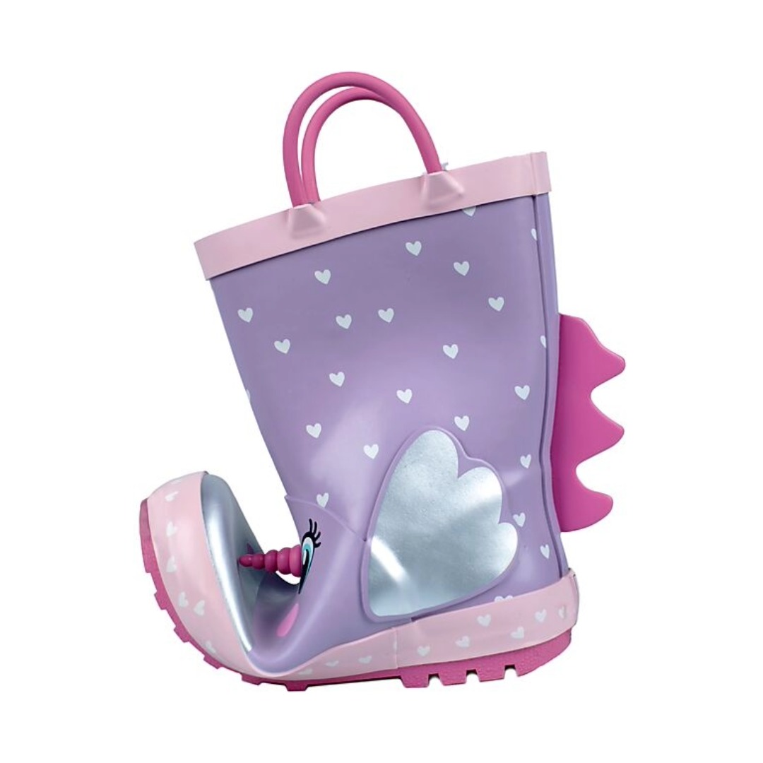 Mr Tiggle Unicorno Cuori stivali pioggia bimbo lilla impermeabili