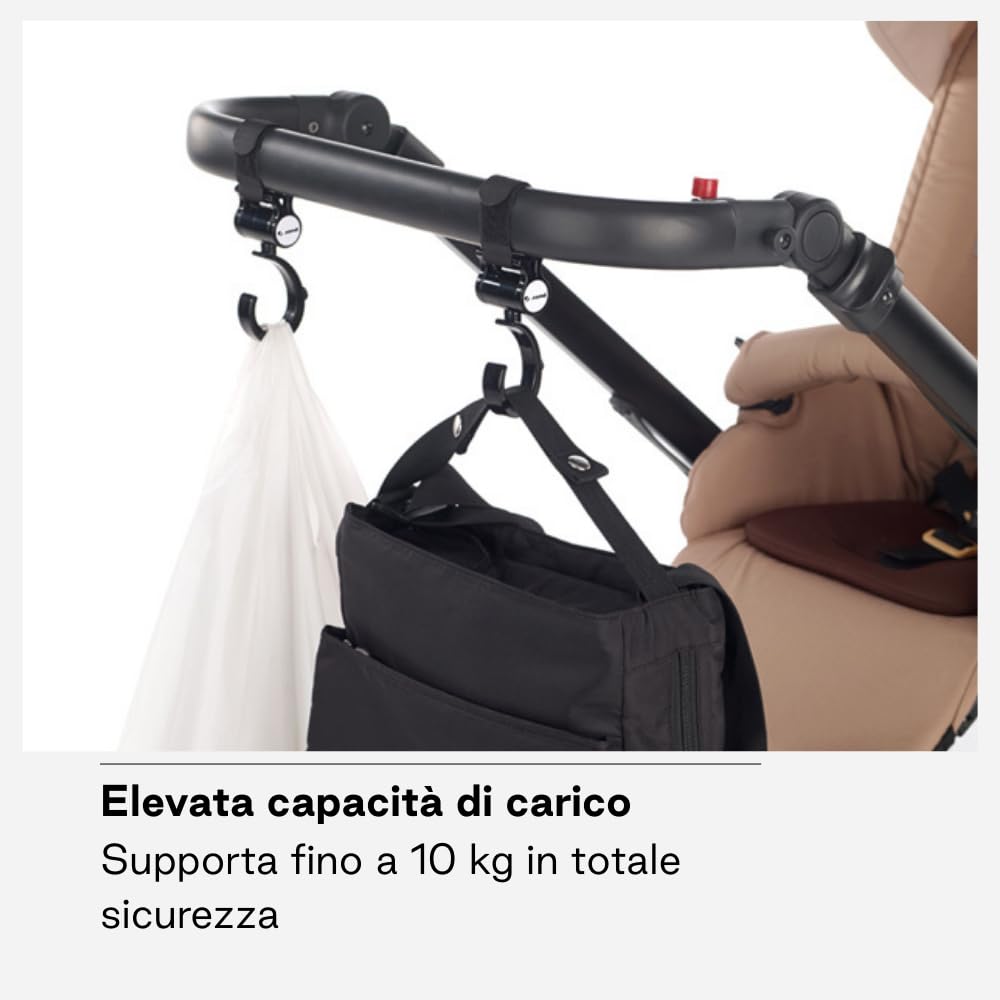 Jané Ganci Universali Passeggino Nero Set 2 Pezzi