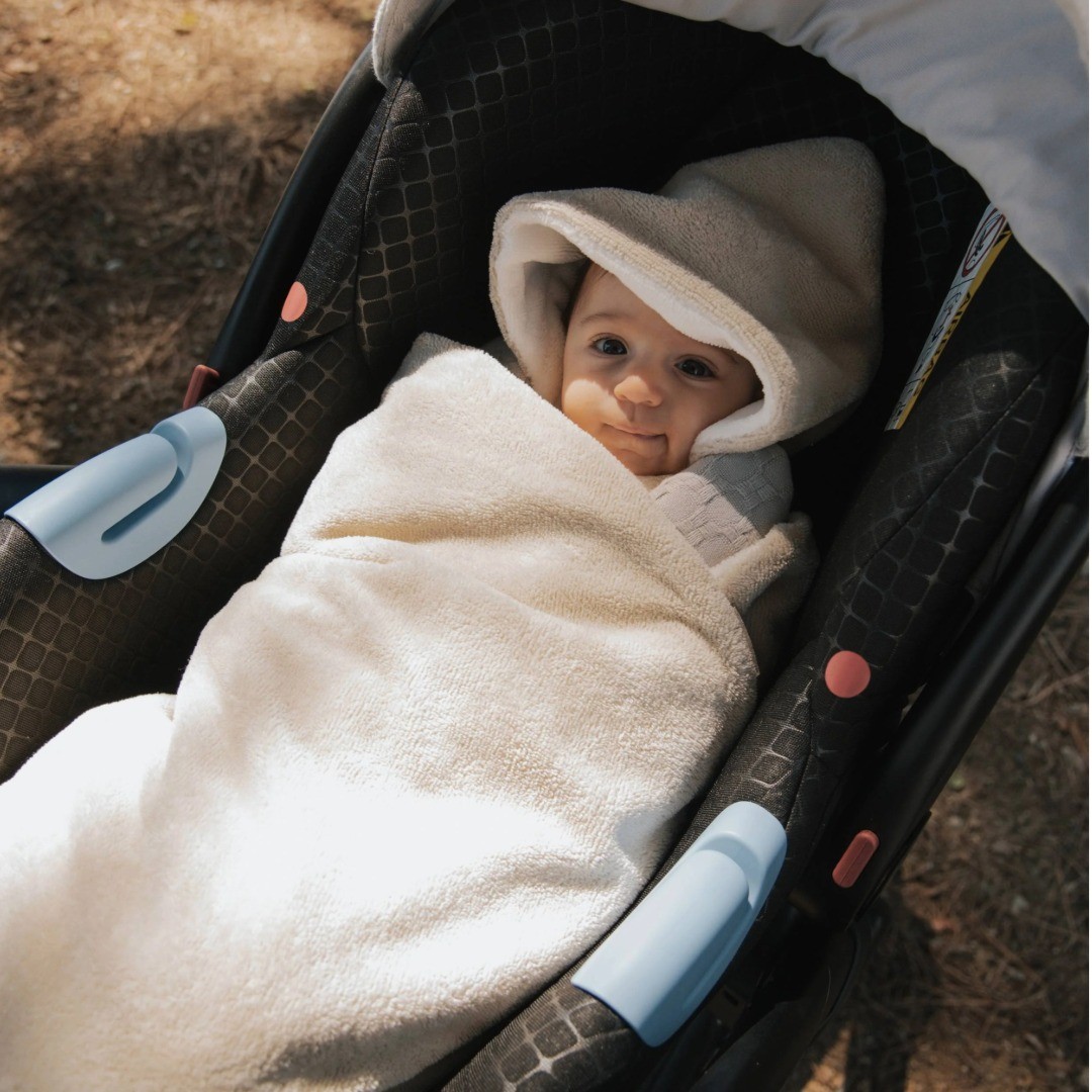 Bamboom Wrap Copertina ovetto con cappuccio 75x75
