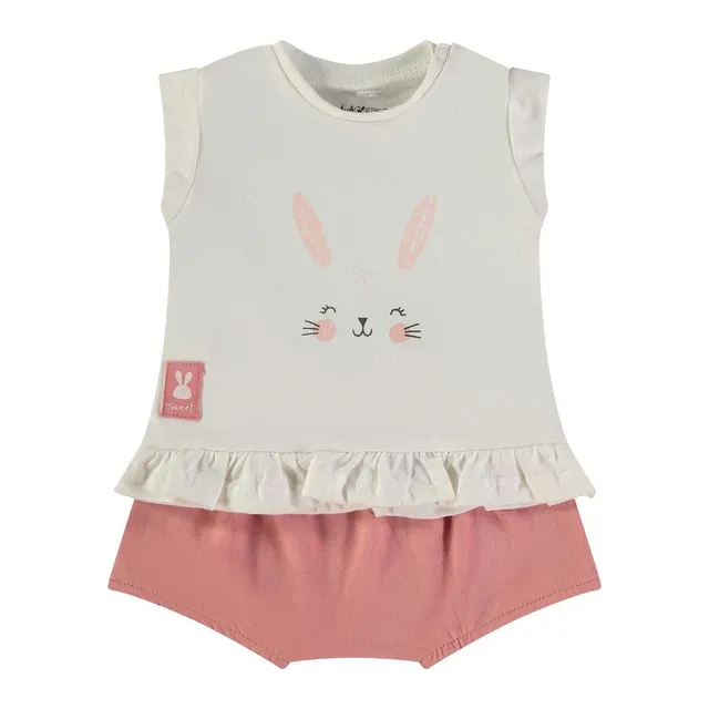 Wonderlife Completo 2 Pezzi tuta neonato rosa 3 mesi cotone