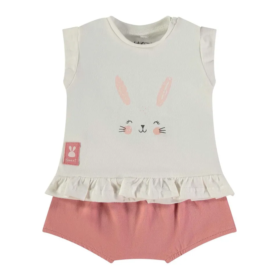 Wonderlife Completo 2 Pezzi tuta neonato rosa 3 mesi cotone