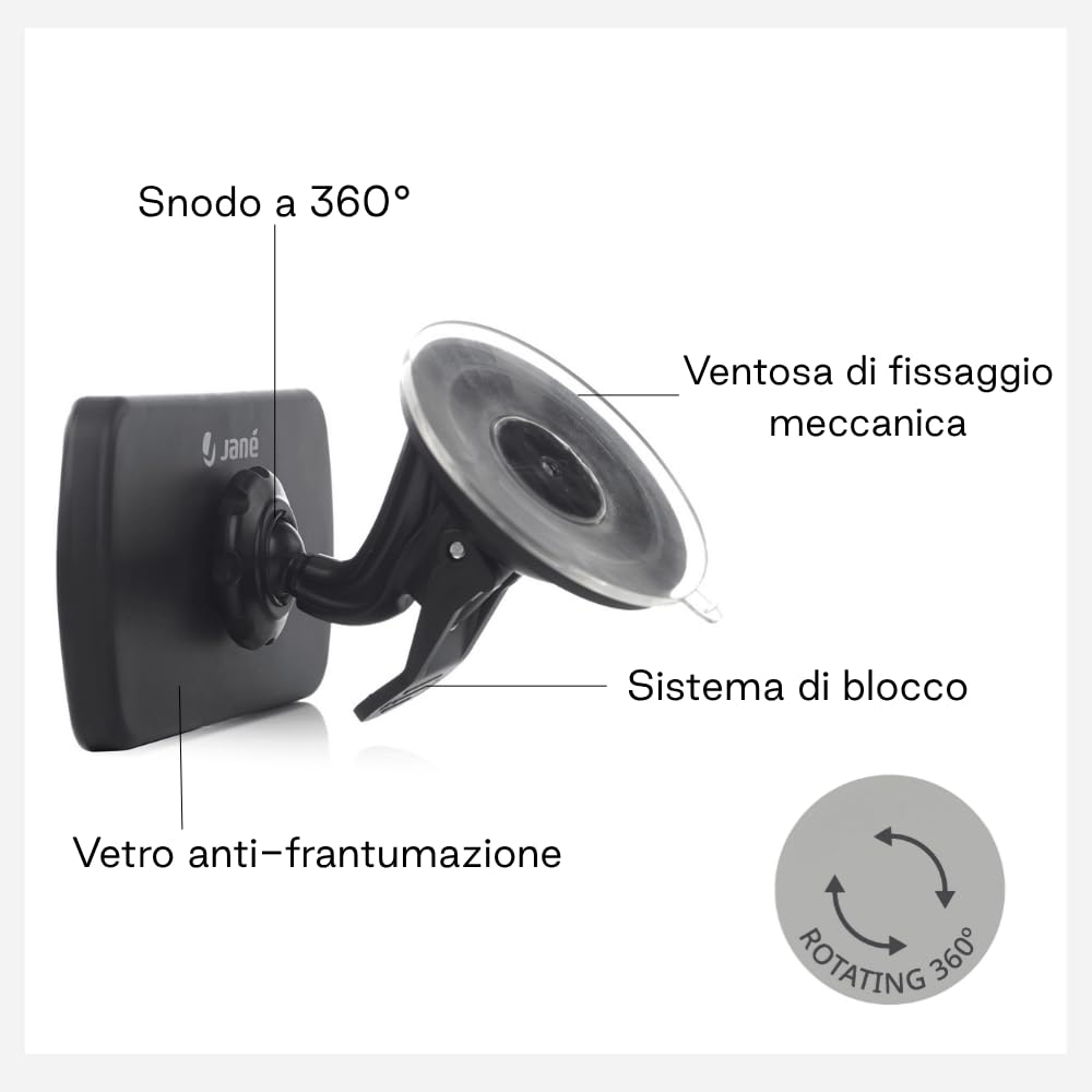 Jané Specchio Auto Bambino 360° Ventosa 7,5 cm