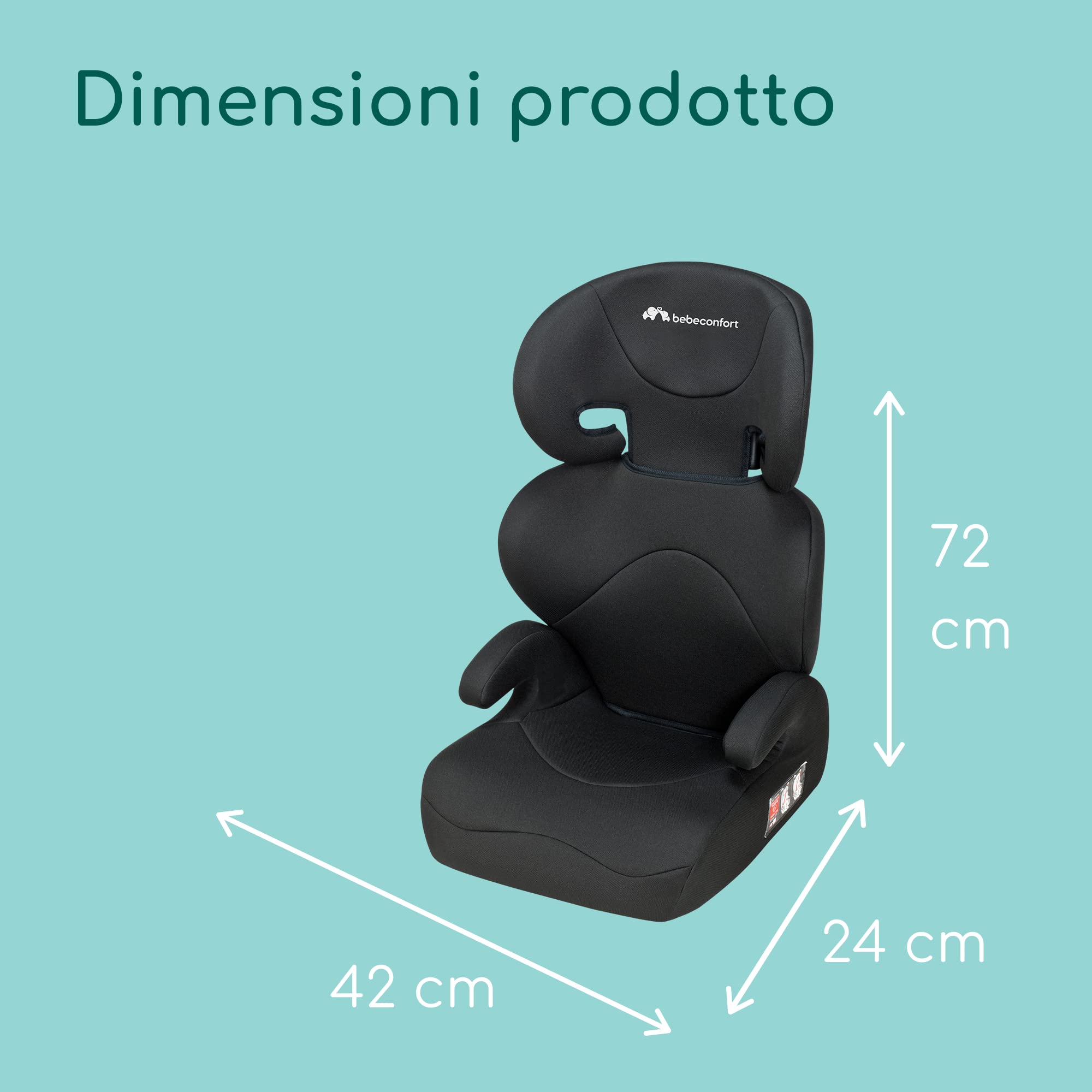 Bebé Confort Road Safe seggiolino auto 15-36 kg Full Black reclinabile