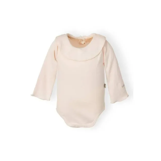 Bamboom Collo Volant body bimba maniche lunghe rosa