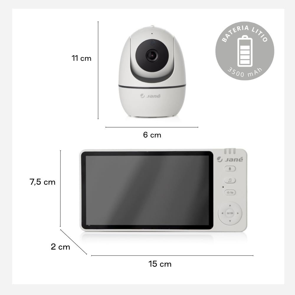 Jané Eye Pro Baby Monitor con Telecamera Display 5"