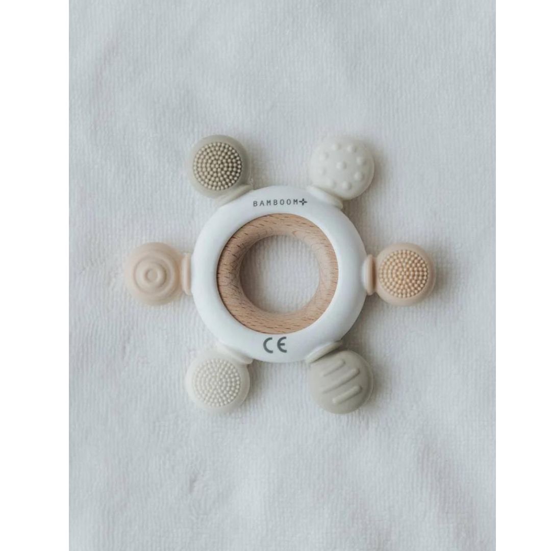 Bamboom Timone massaggiagengive legno silicone dentizione