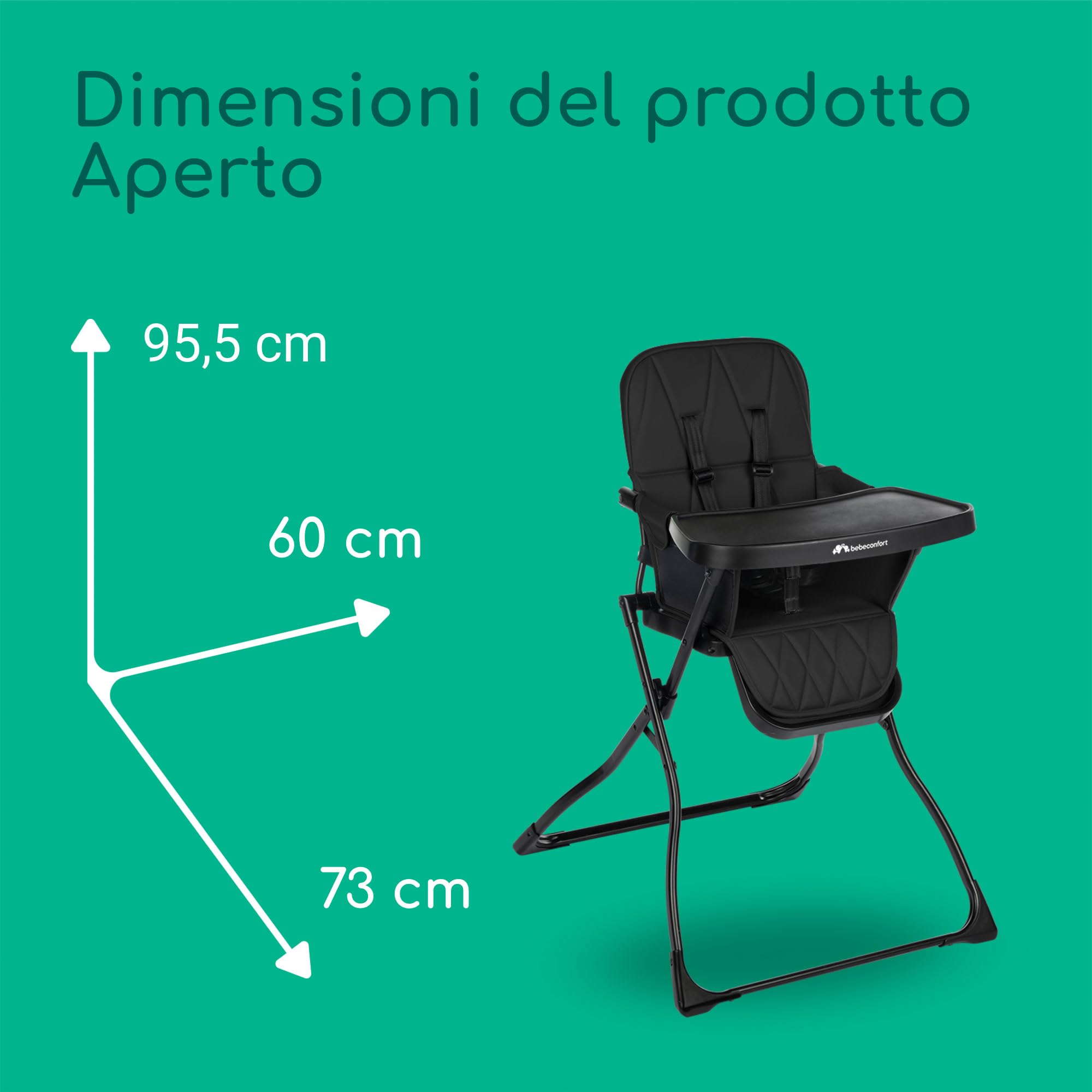 Bebé Confort Lily seggiolone pappa pieghevole Tinted Graphite
