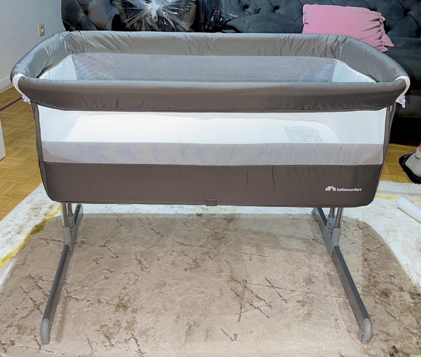 Bebé Confort Calidoo culla fianco letto Grey Mist reclinabile