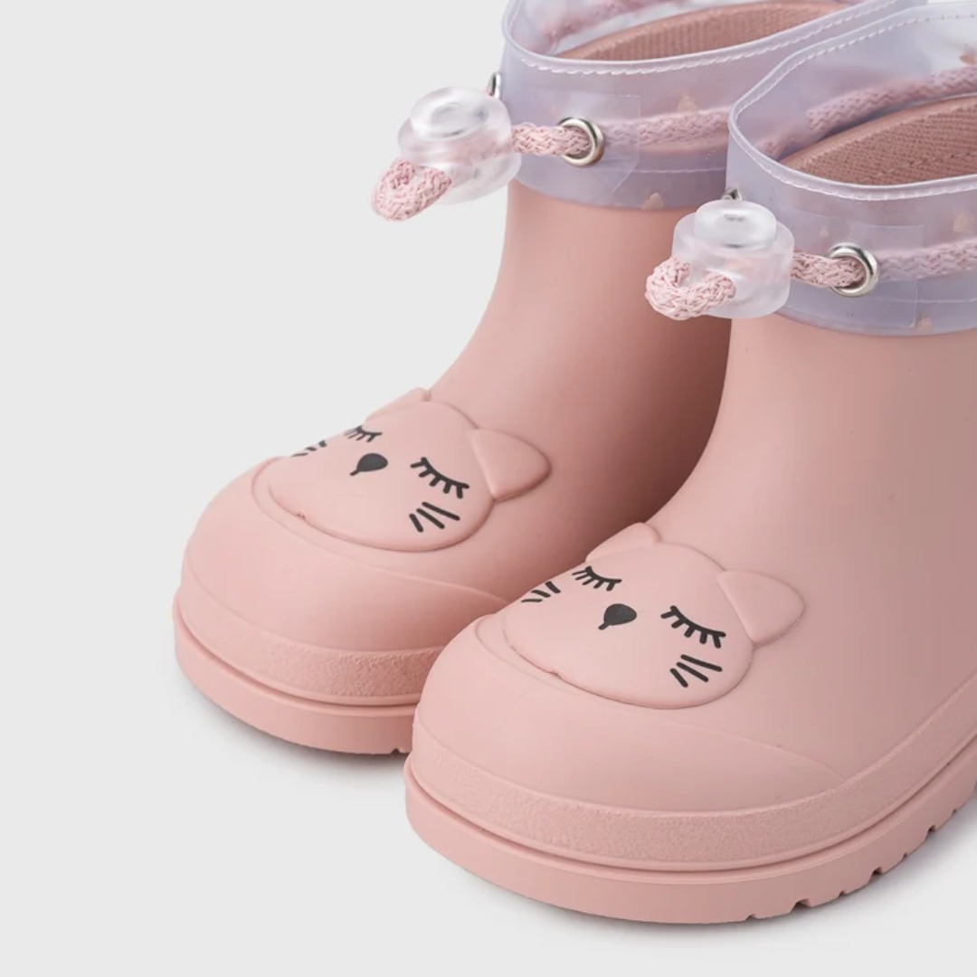 Igor Mendi Gatto Rosa stivaletti pioggia bimbo barefoot