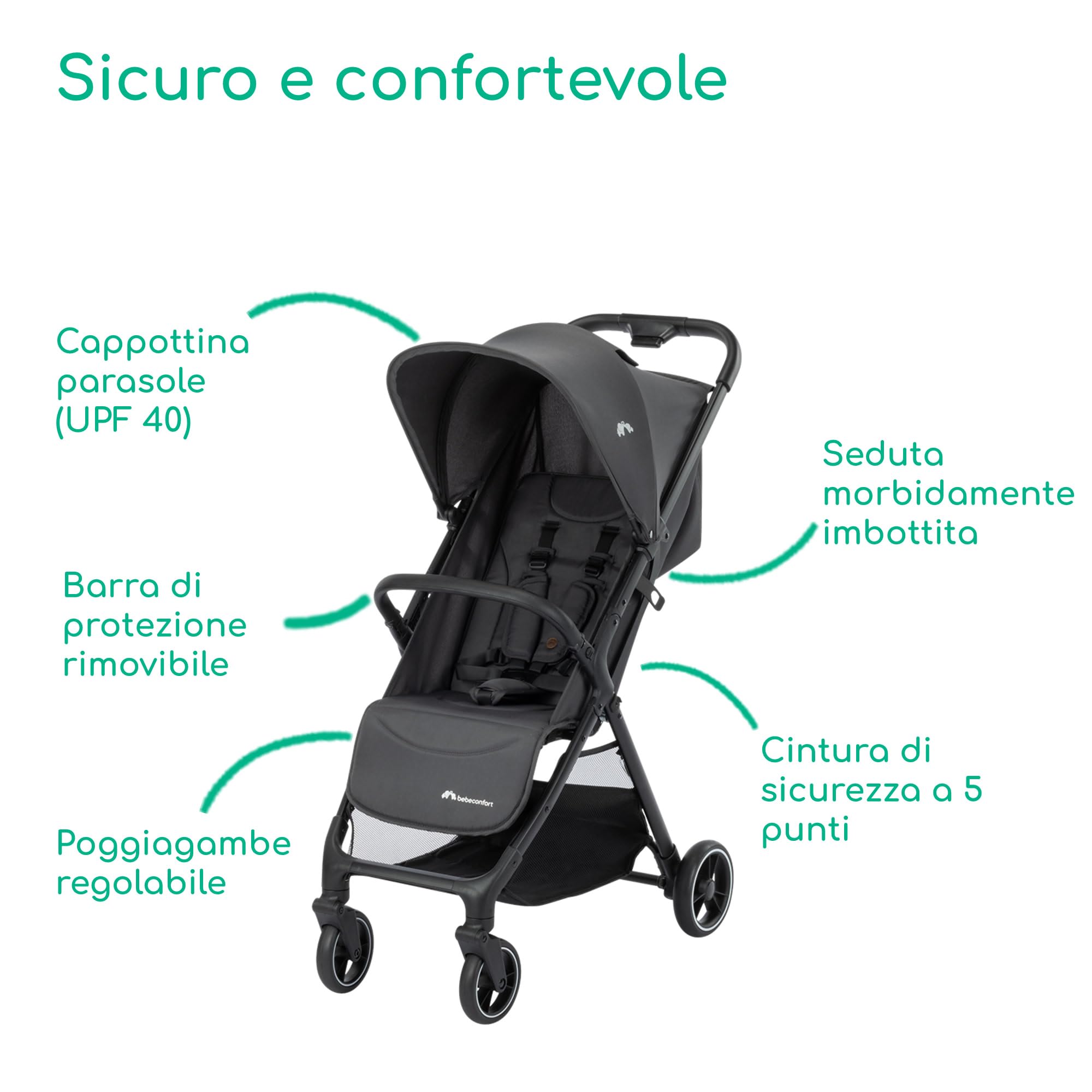 Bebé Confort Azur passeggino compatto Mineral Graphite