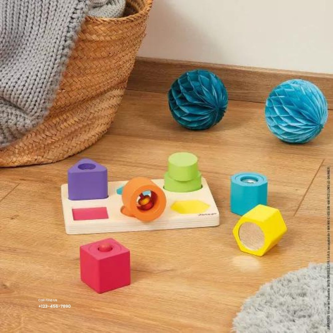 Janod Puzzle 6 Cubi Sensoriali in Legno da 1 Anno