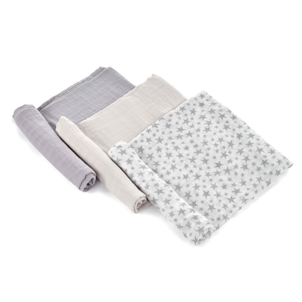 Jané Set 3 Mussole 80x80 Cotone Bambù Botanic