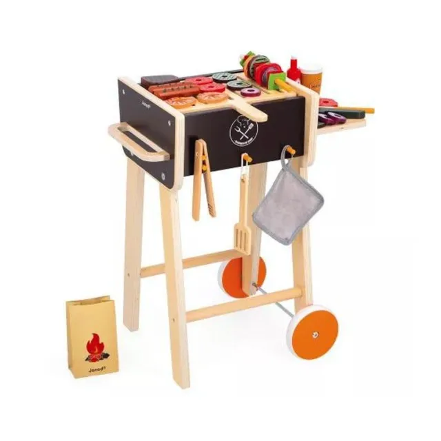 Janod Barbecue in legno 57 pezzi gioco cucina