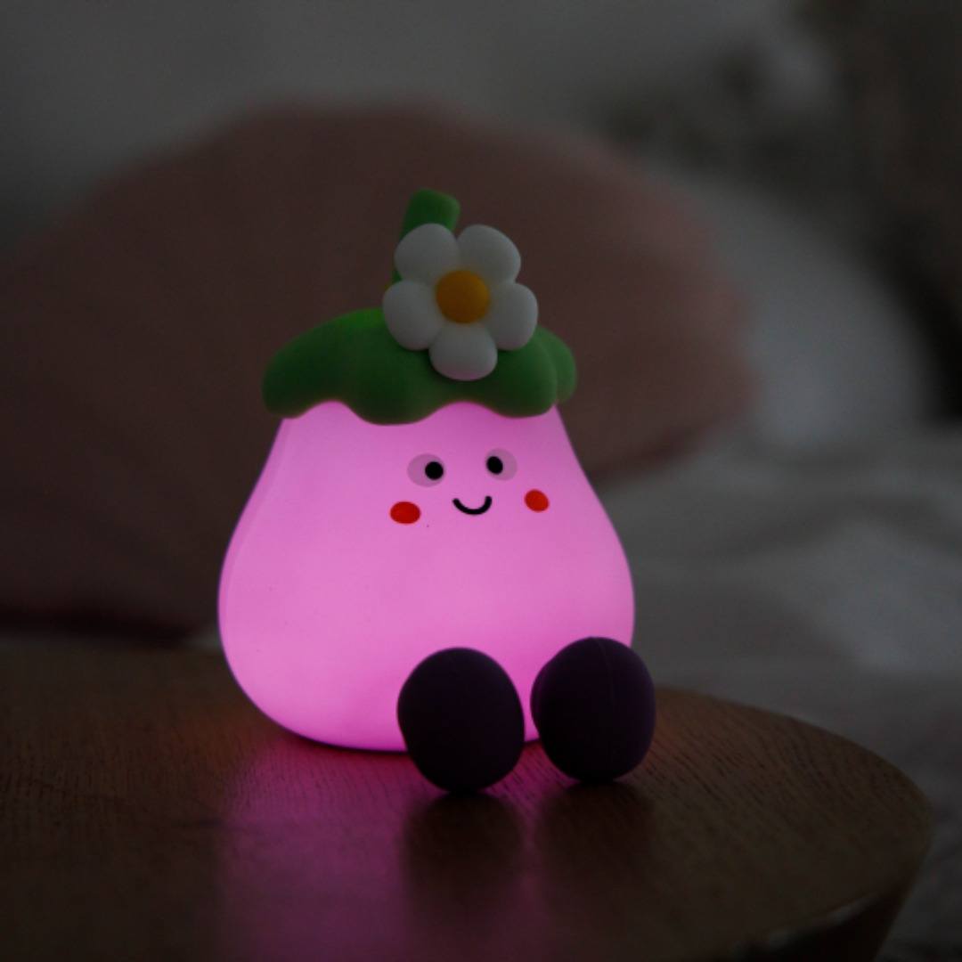InnoGio GioEggplant Luce Notturna Silicone Dimmerabile