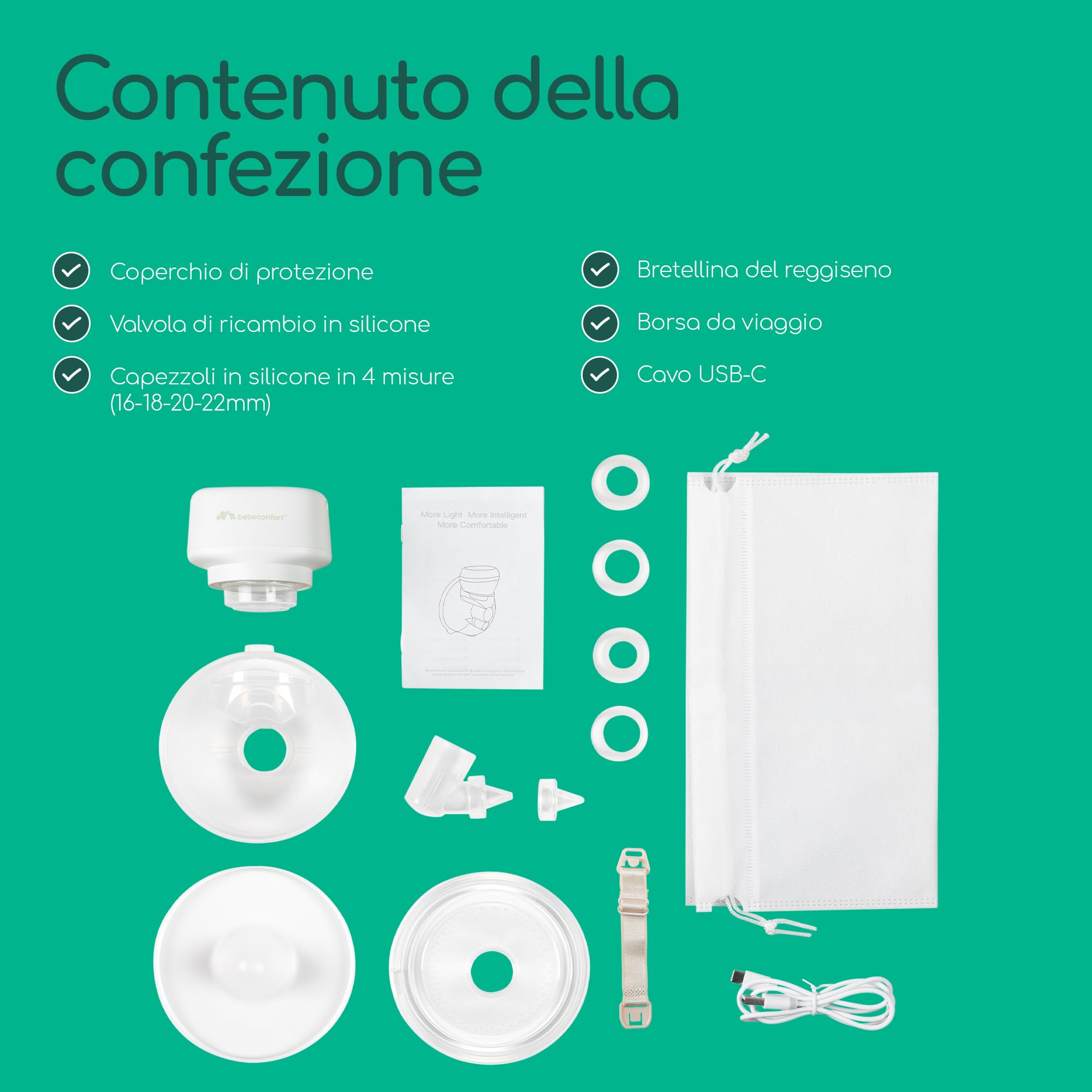Bebé Confort Discreet Tiralatte Elettrico Indossabile 210 ml