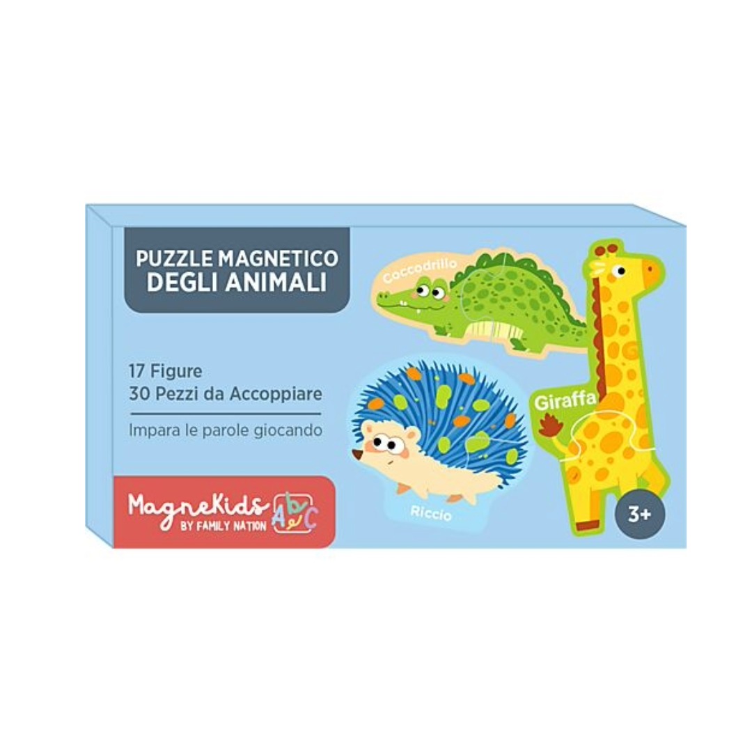 Family Nation MagneKids puzzle magnetico 30 pezzi animali